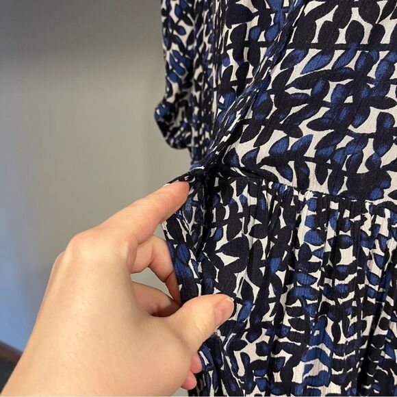 Woman within plus size leaf wines print short sleeve mini casual dress - Picture 6 of 14